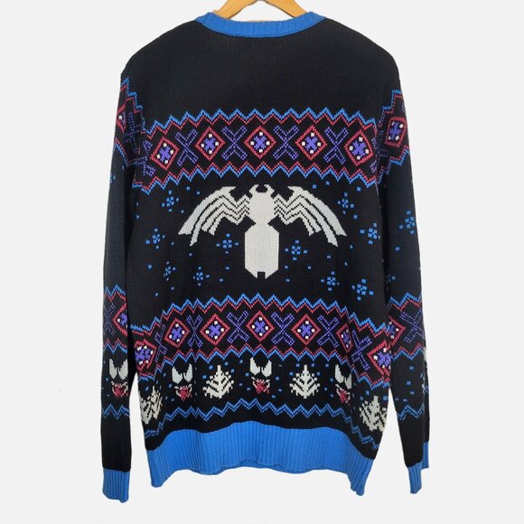 Marvel Venom Symbol Officially Licensed Adult Holiday Ugly Christmas Swe… - Picture 2 of 8